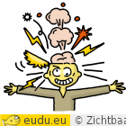 Een brein explodeert.