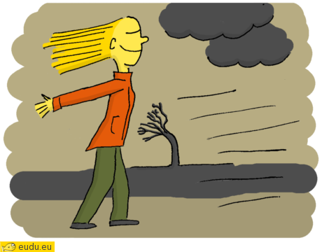 Een aangename storm. Heerlijk, maar mooi weer is het niet.