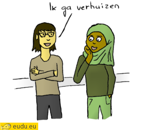 Sanne vertelt Samira dat ze gaat verhuizen.