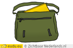 Een boek in een tas
